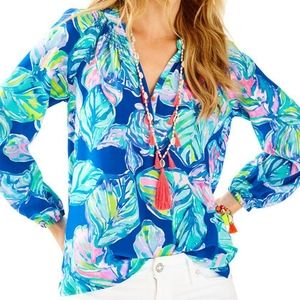 Lilly Pulitzer Elsa top casa del sol blue Large